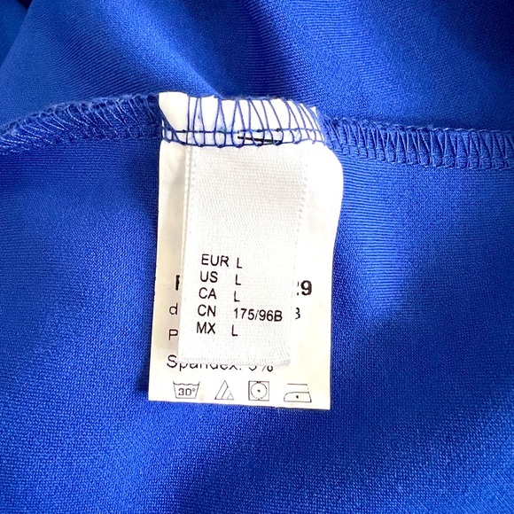 Blue Ruffle Front Dress - Picture 8 of 9